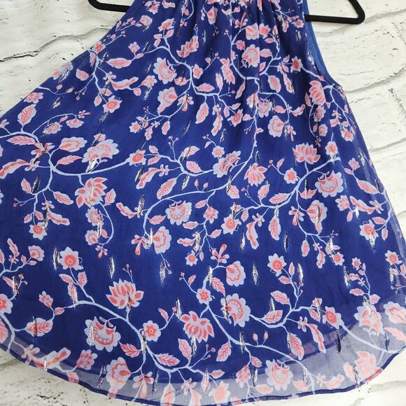 Rebecca Taylor Sleeveless Flowy Blouse Womens Size 2 Mock Neck Silk Top Lined - Picture 6 of 14